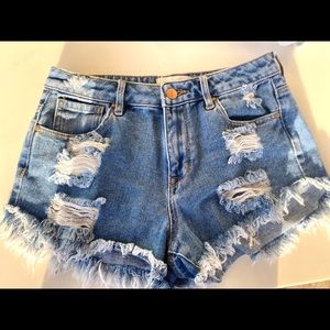 High rise festival denim shorts!